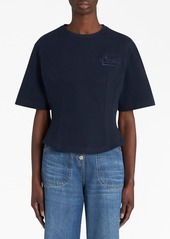 Etro Pegaso-appliqué cotton T-shirt