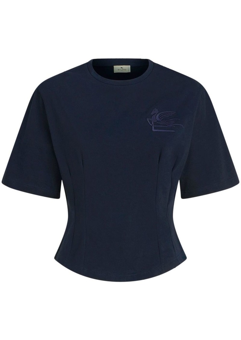 Etro Pegaso-appliqué cotton T-shirt