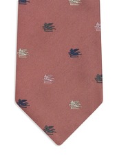 Etro Pegaso-embroidered silk tie