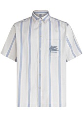 Etro Pegaso logo-embroidered cotton shirt