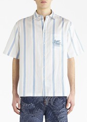 Etro Pegaso logo-embroidered cotton shirt