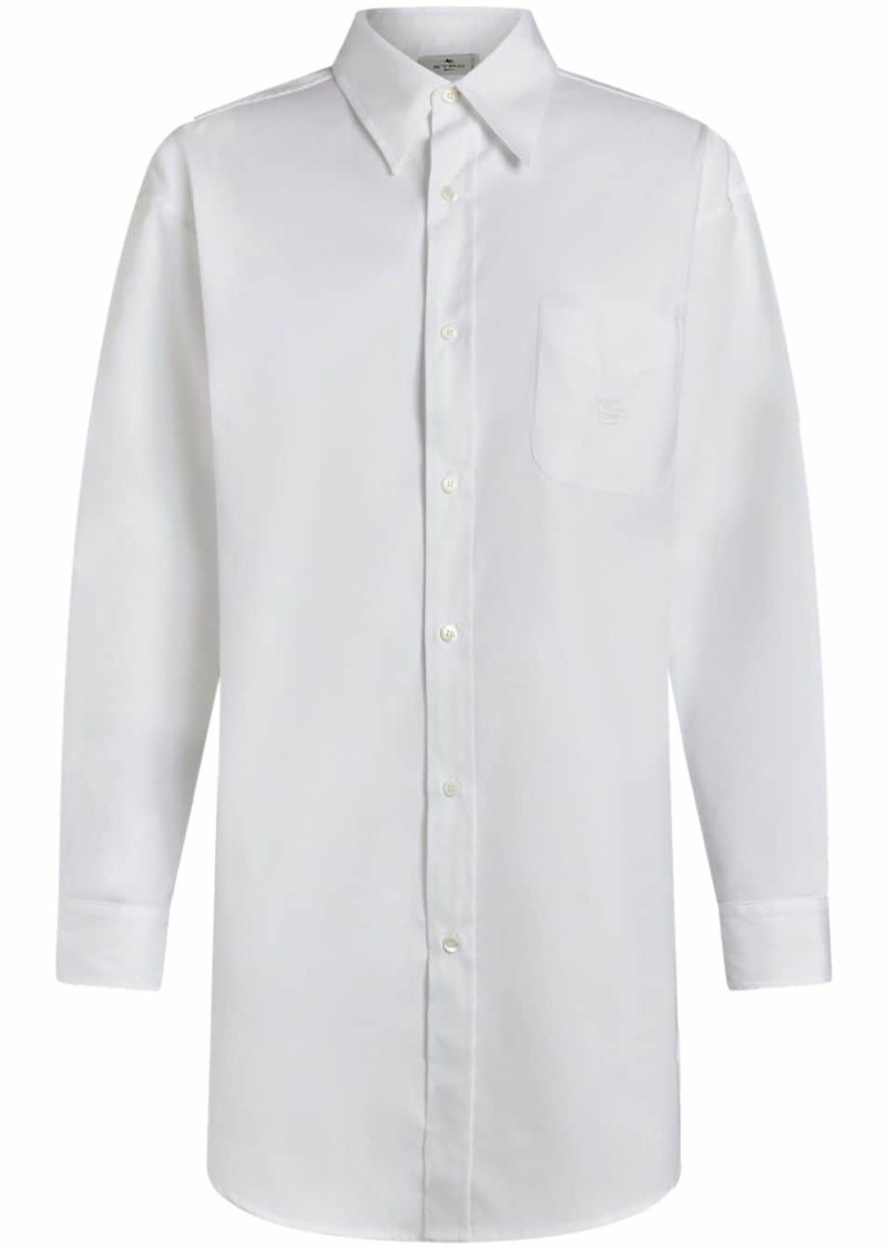 Etro Pegaso motif-embroidered cotton shirt