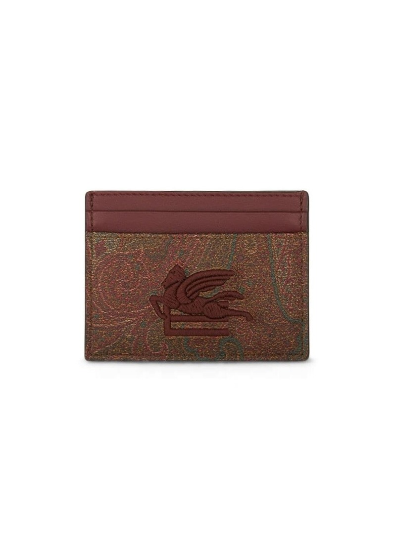 Etro Pegaso-motif paisley-print cardholder