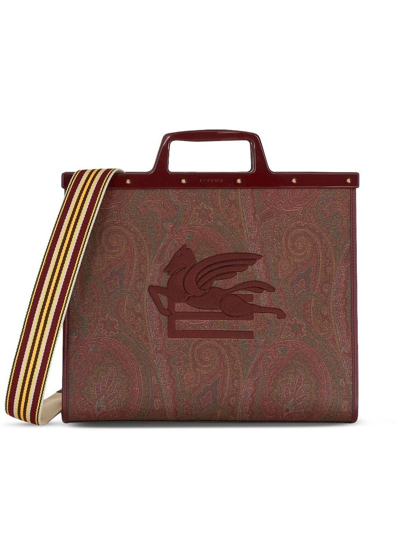 Etro Pegaso-motif shopping bag