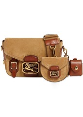 Brown Hinged-frame leather shoulder bag, Etro