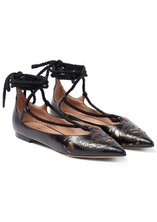 Etro Perforated leather ballet flats
