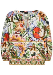 Etro Printed Cotton 3/4 Sleeve Shirt