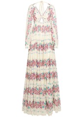 Etro Printed Cotton Long Sleeve Maxi Dress