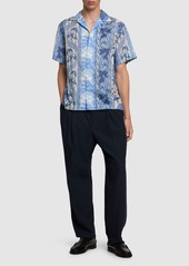 Etro Printed Cotton Short Sleeve Shirt