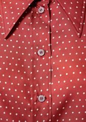 Etro Printed Dots Silk Charmeuse Shirt