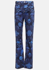 Etro Printed high-rise straight jeans