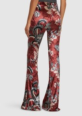 Etro Printed Jersey Flared Pants