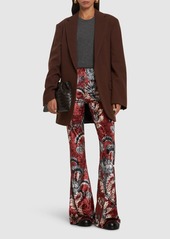 Etro Printed Jersey Flared Pants