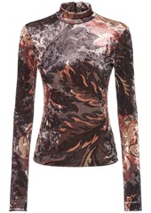 Etro Printed Jersey Turtleneck