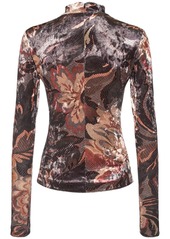 Etro Printed Jersey Turtleneck