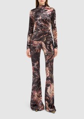 Etro Printed Jersey Turtleneck