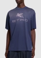 Etro Printed Logo Cotton T-shirt