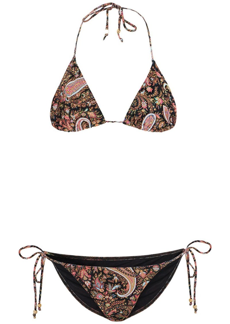 Etro Printed Lycra Triangle Bikini Set