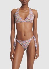 Etro Printed Lycra Triangle Bikini Set