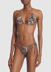 Etro Printed Lycra Triangle Bikini Set