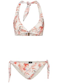 Etro Printed Lycra Triangle Bikini Set