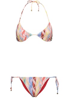 Etro Printed Lycra Triangle Bikini Set