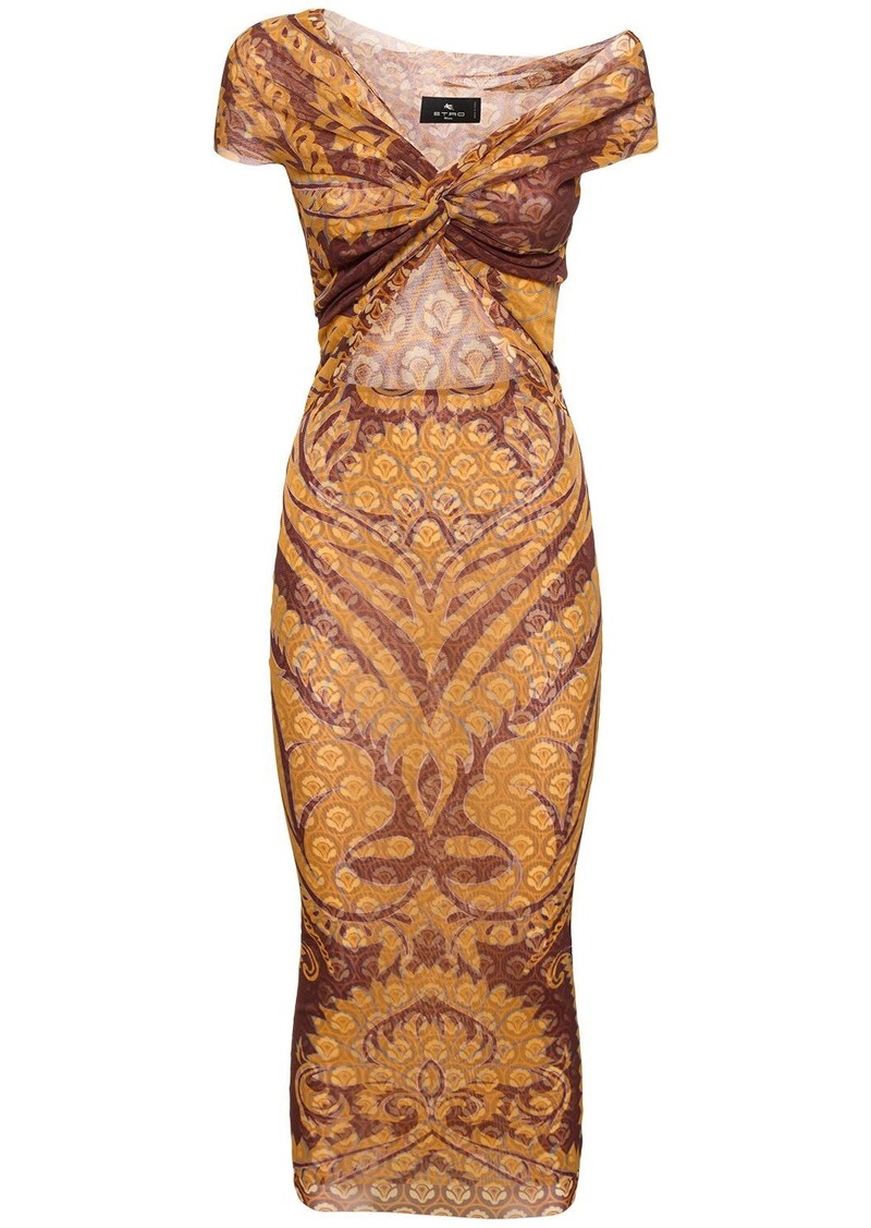 Etro Printed Mesh Dress