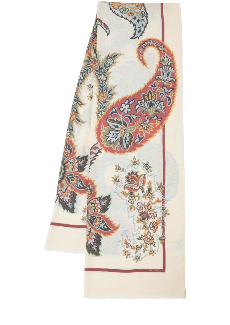 Etro Printed Modal & Cashmere Scarf