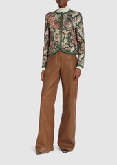 Etro Printed Quilted Collarless Jacket