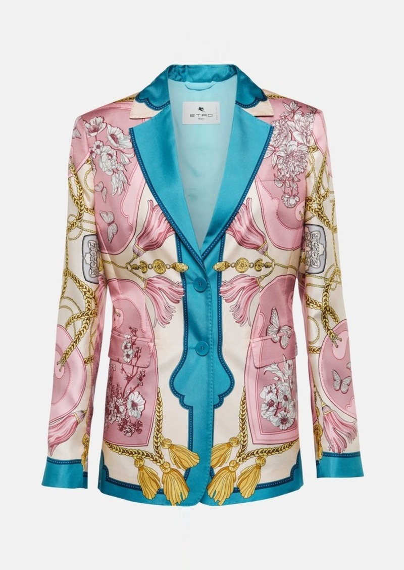 Etro Printed silk blazer