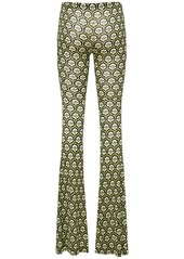 Etro Printed Viscose Flared Pants