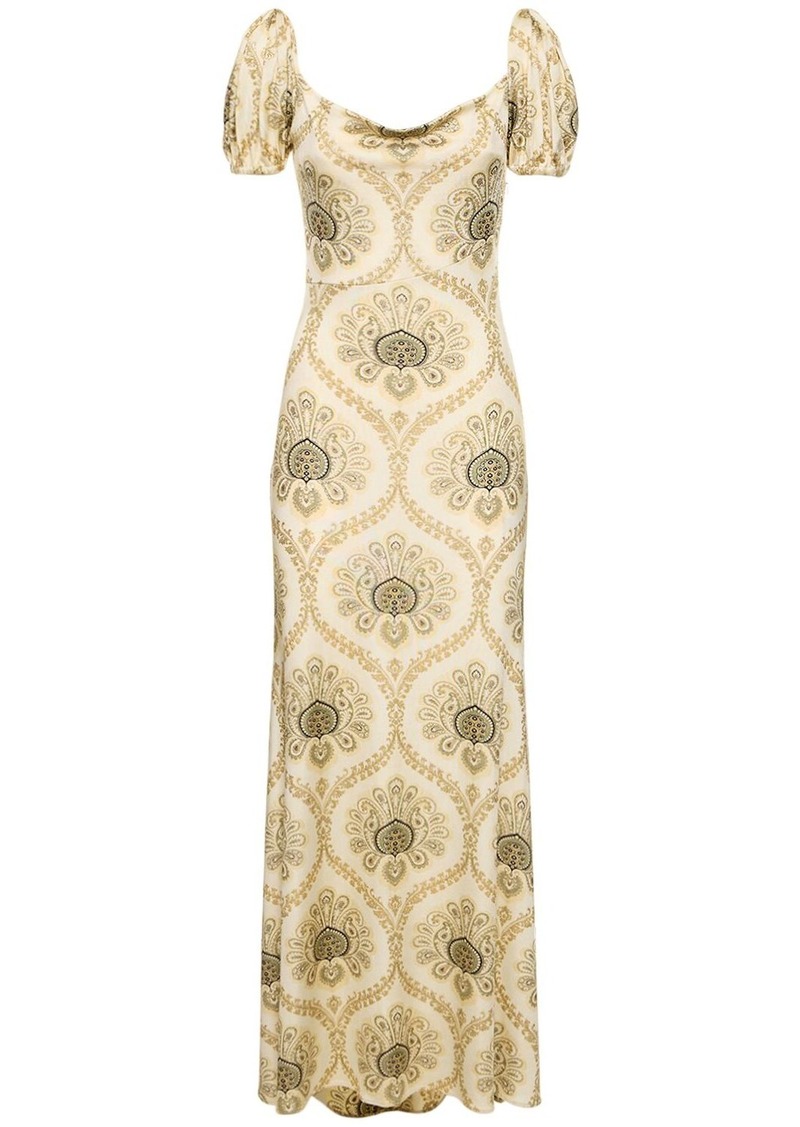 Etro Printed Viscose Jersey Long Dress