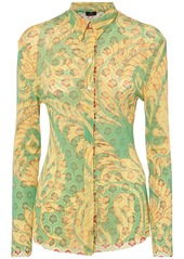 Etro Printed Viscose Satin Shirt