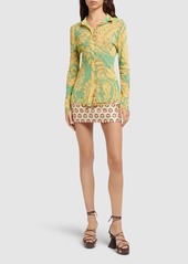 Etro Printed Viscose Satin Shirt