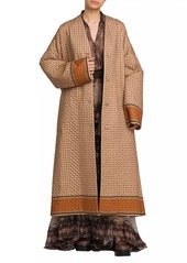 Etro Printed Wool-Silk Overcoat