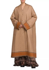 Etro Printed Wool-Silk Overcoat