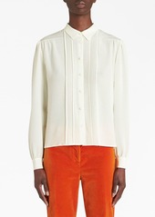 Etro ribbed-detail silk blouse