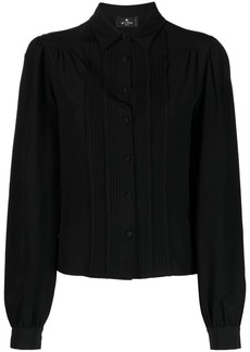 Etro ribbed-detail silk blouse