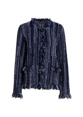 Etro Salina Textured Fringe Knit Jacket
