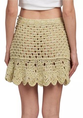 Etro Silk Crocheted Miniskirt