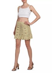 Etro Silk Crocheted Miniskirt