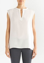 Etro split-neck sleeveless blouse