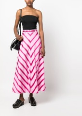 Etro striped A-line skirt