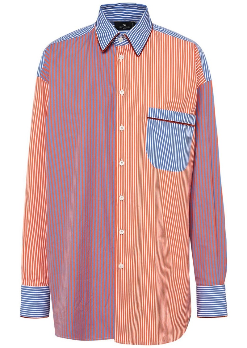 Etro Striped Cotton Poplin Shirt