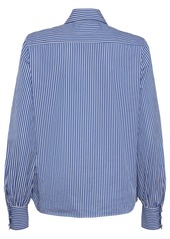 Etro Striped Cotton Poplin Shirt W/logo