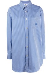 Etro striped logo-embroidered cotton shirt