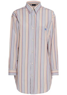 Etro Striped Oversized Cotton L/s Shirt