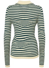 Etro Striped Wool Knit Polo Sweater