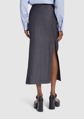 Etro Tailored Wool Blend Midi Skirt