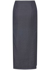 Etro Tailored Wool Blend Midi Skirt